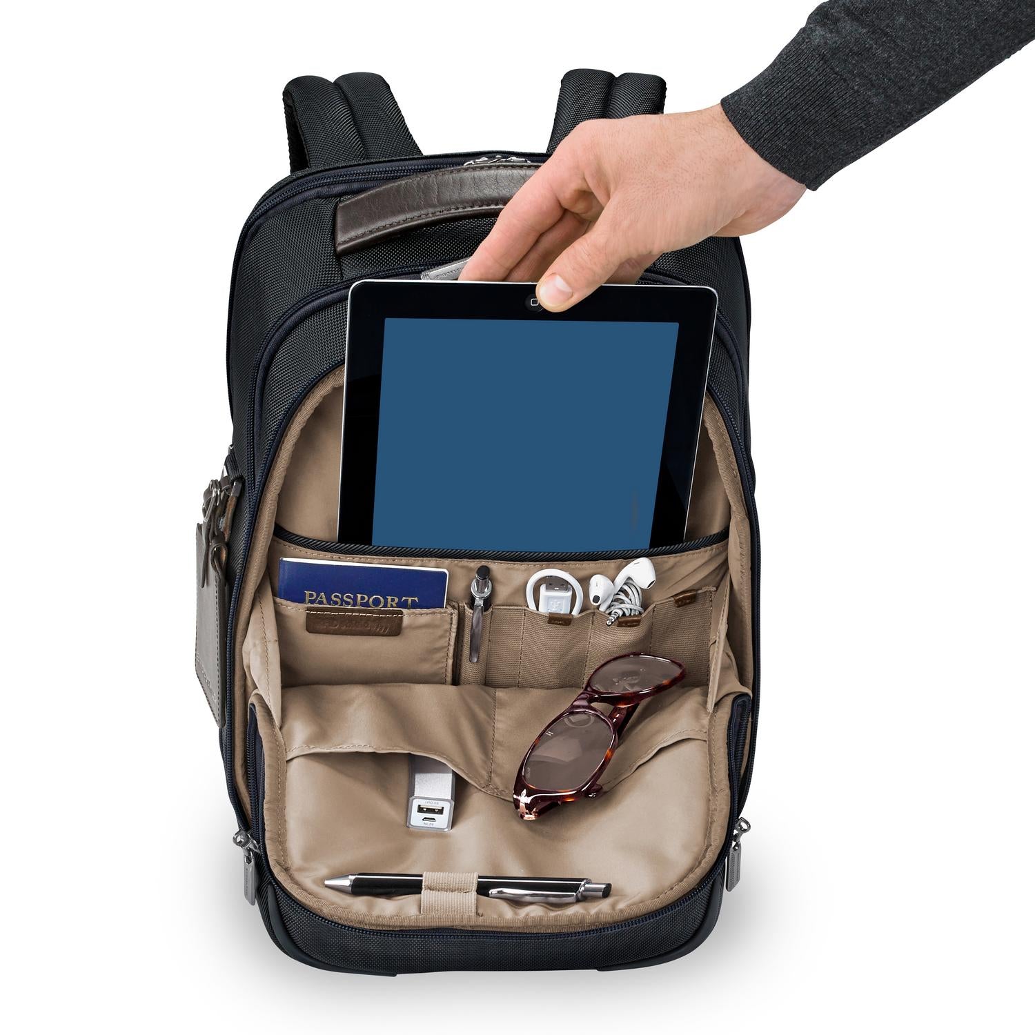 Medium Laptop Backpack Tablet sleeve #color_black