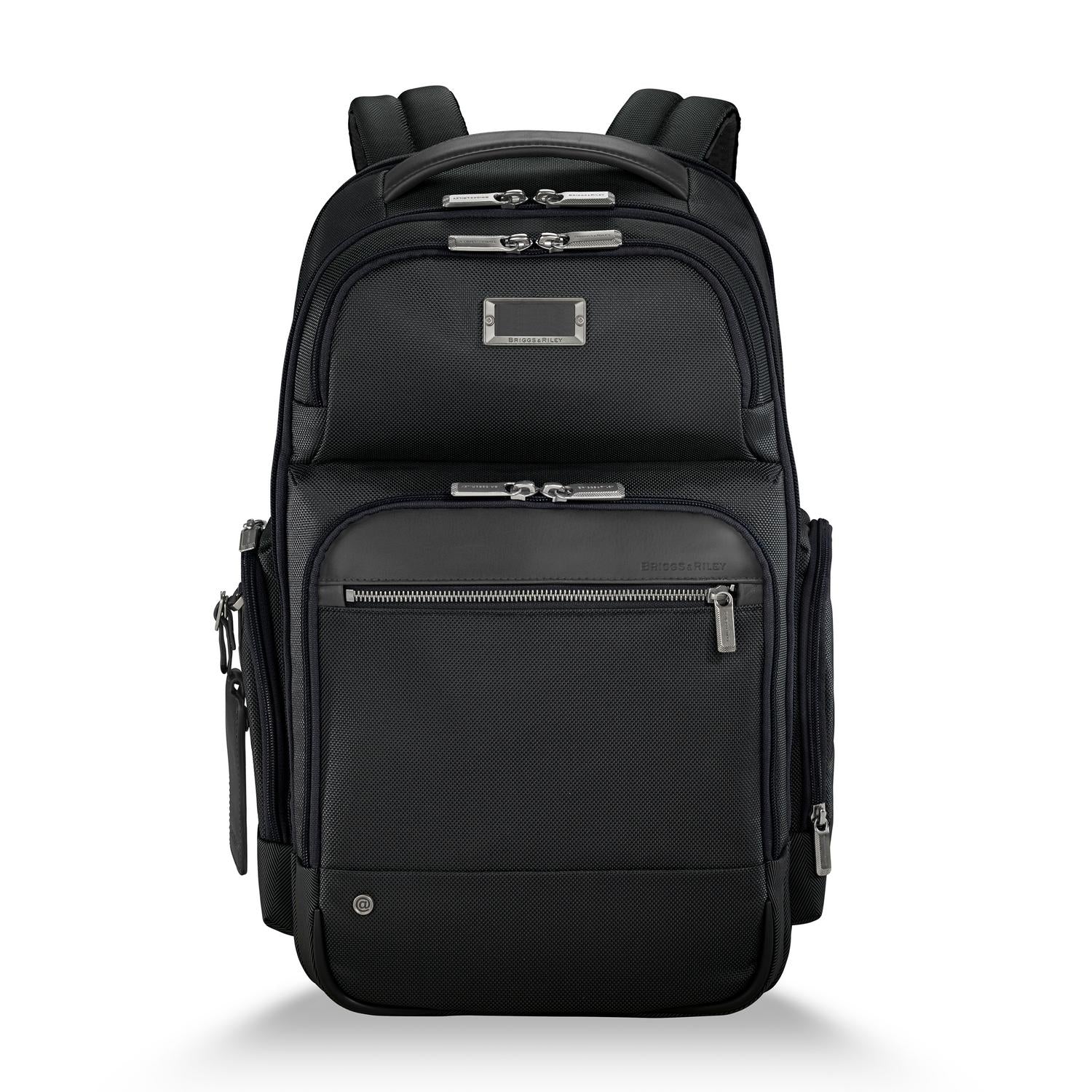 Briggs and Riley Medium Cargo Backpack Black Front  #color_black