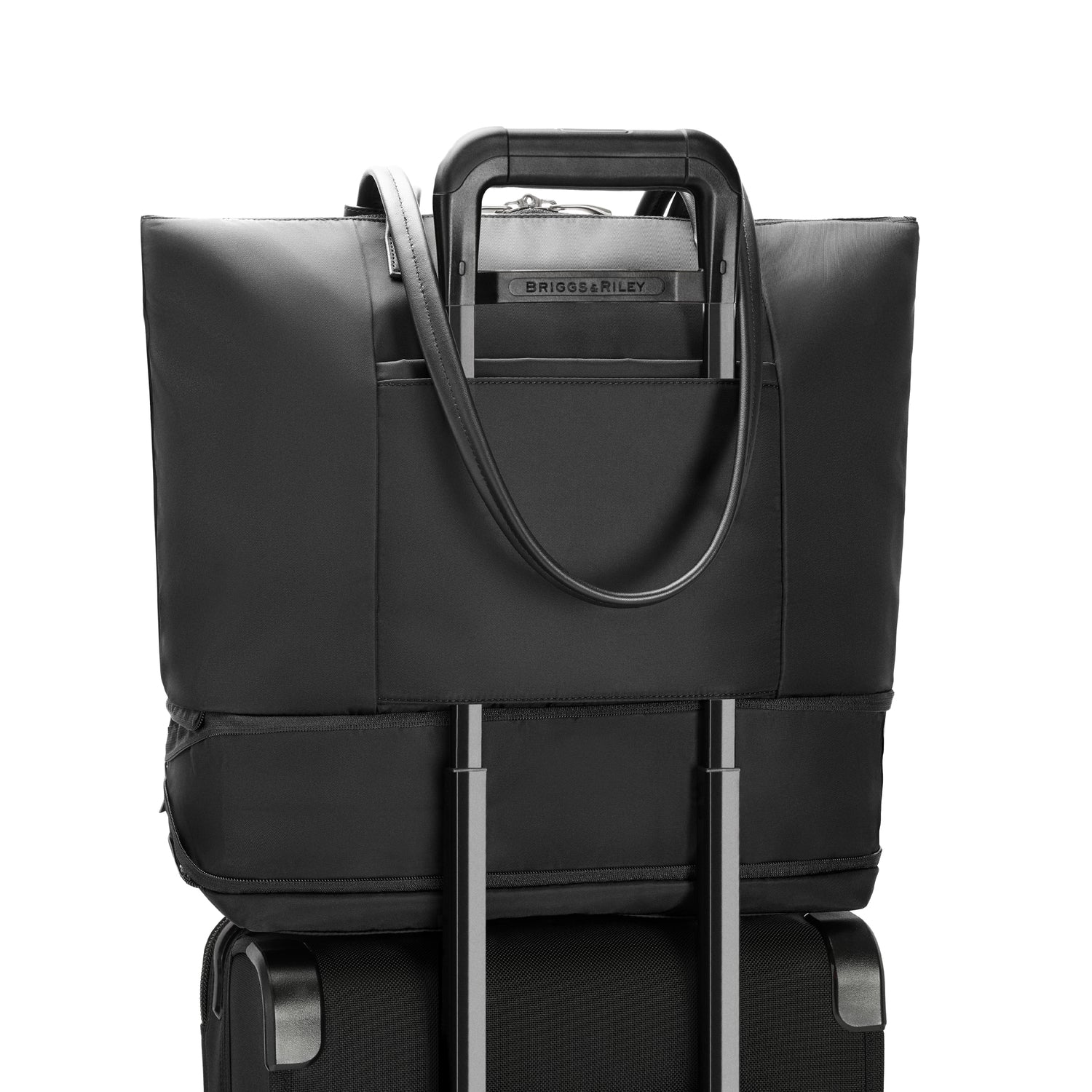 Expandable Tote Bag For Women With Zipper - Gym Bag With Yoga Mat Strap & Laptop Compartment
