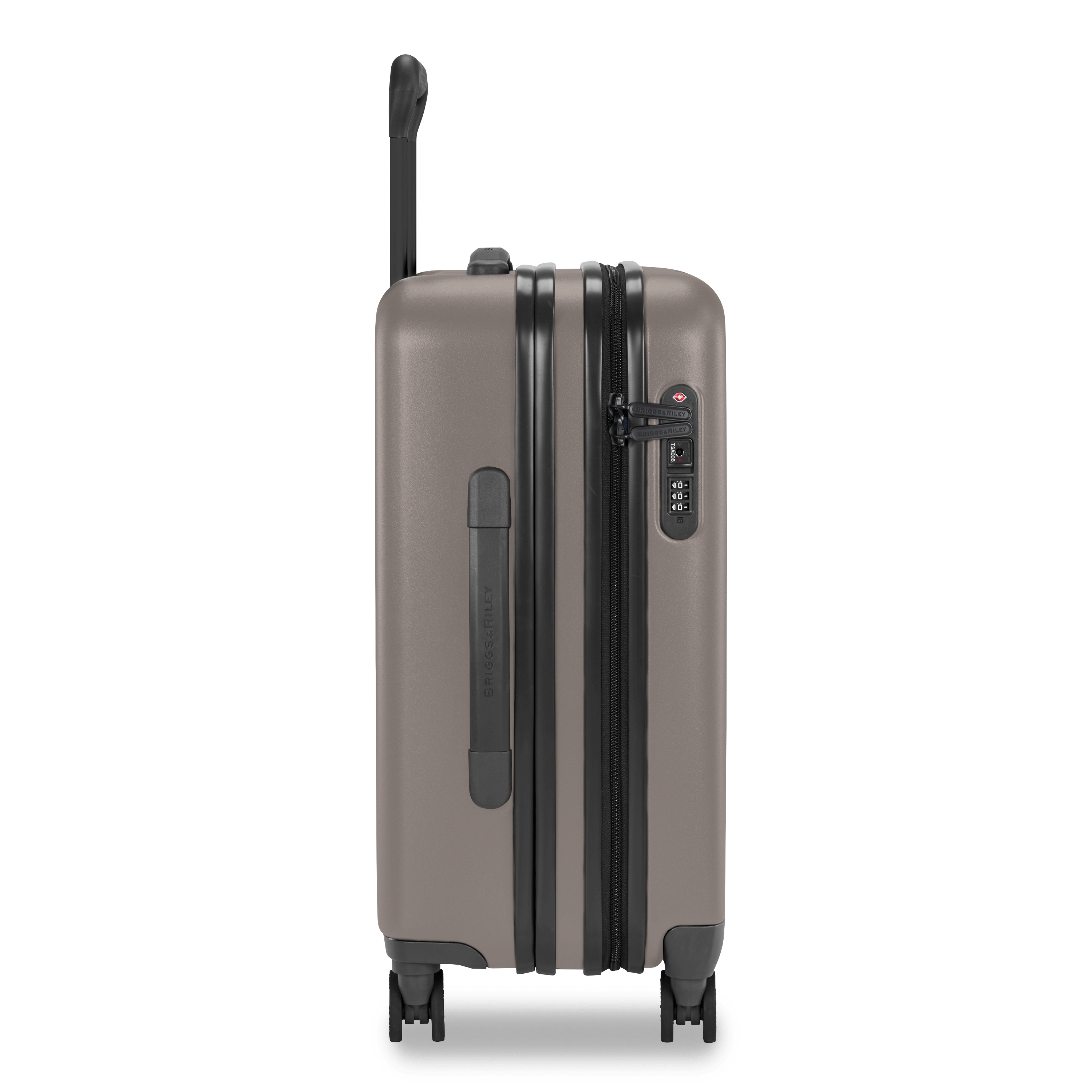 Briggs and Riley Sympatico International Carry-On Expandable Spinner Latte Side expansion #color_latte