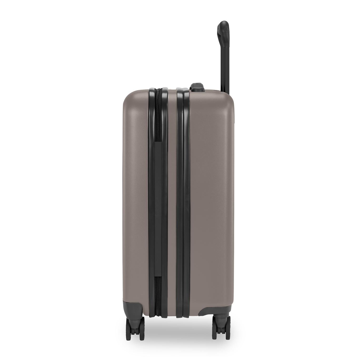 Briggs and Riley Sympatico International Carry-On Expandable Spinner Latte Side #color_latte