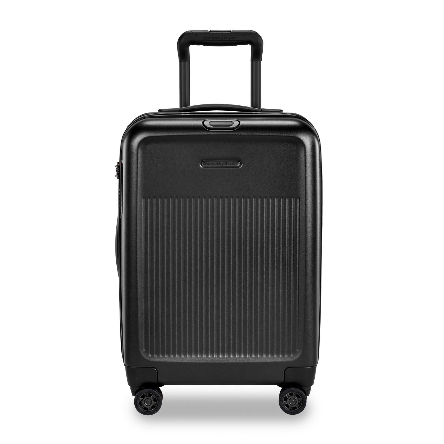 Briggs and Riley Sympatico International Carry-On Expandable Spinner Black Front #color_black