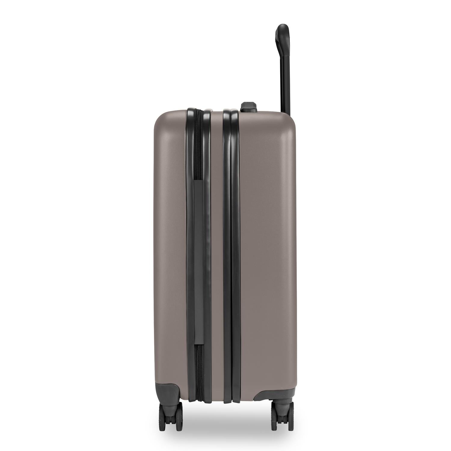 Briggs and Riley Sympatico Domestic Carry-On Expandable Spinner Latte Side #color_latte