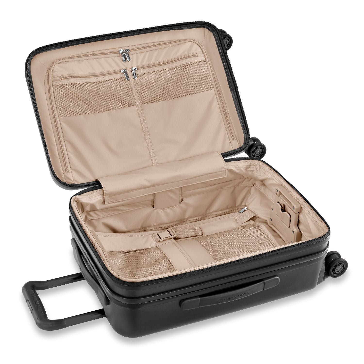 Briggs and Riley Sympatico Domestic Carry-On Expandable Spinner Black Open Expanded #color_black