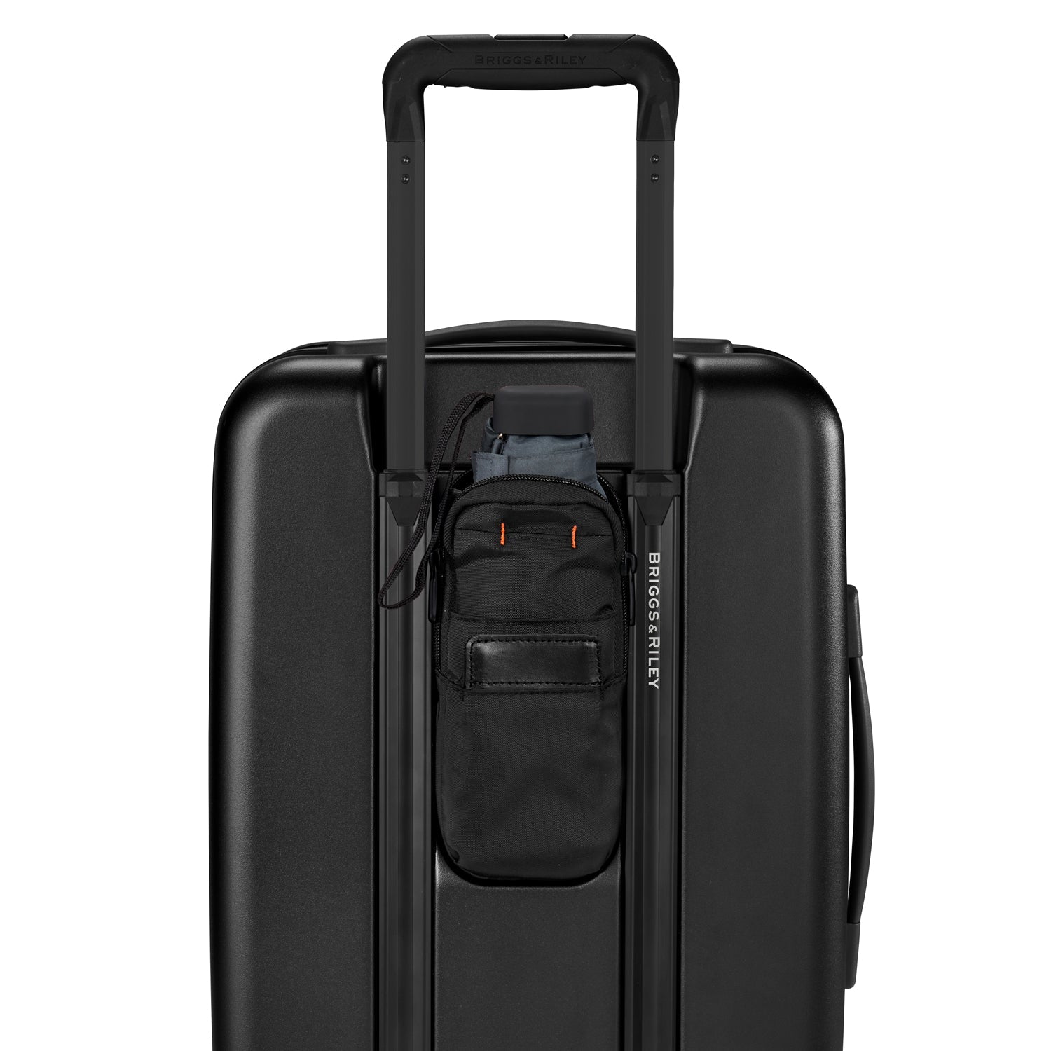 Briggs and Riley Sympatico Domestic Carry-On Expandable Spinner Black Back Pocket #color_black
