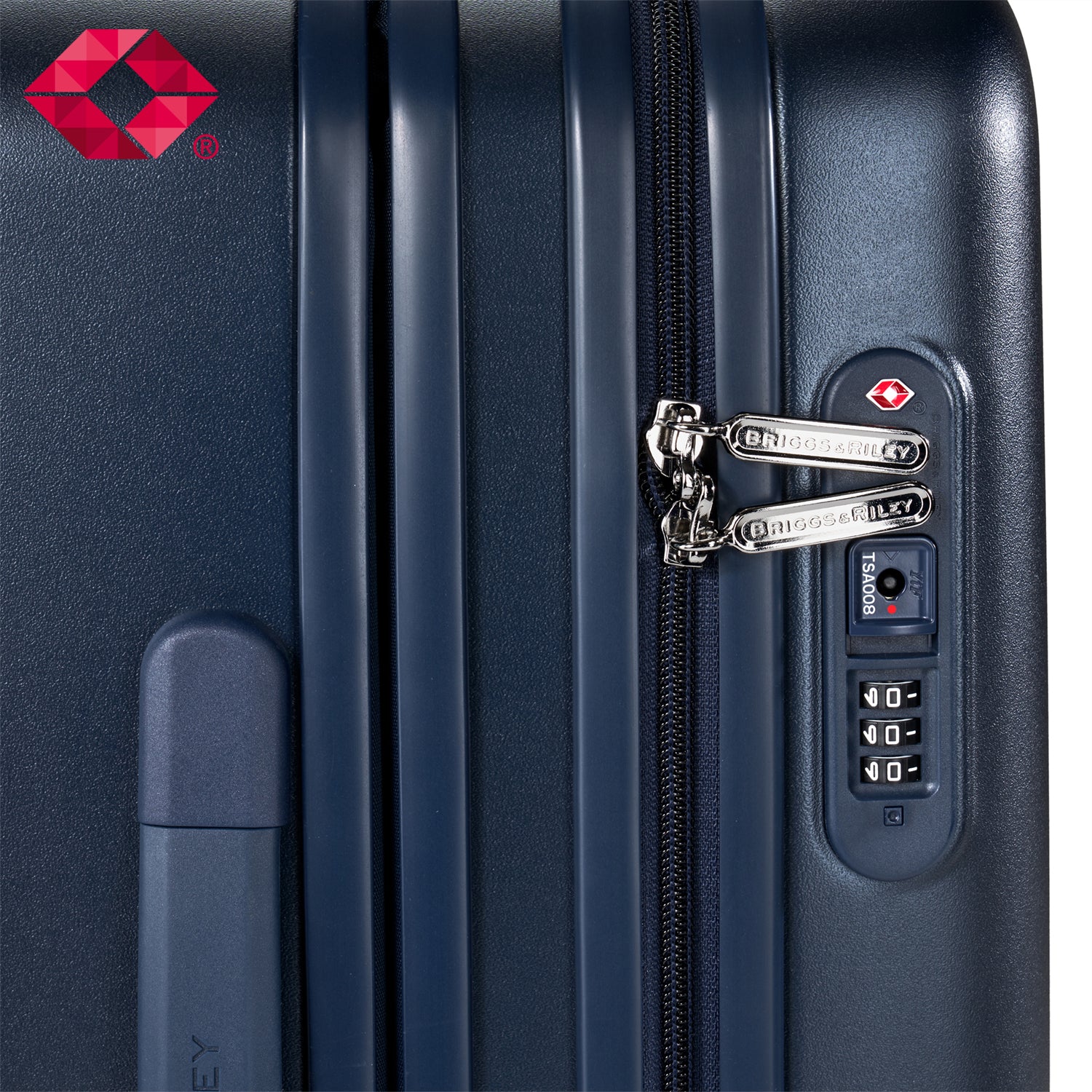 Briggs and Riley Sympatico Domestic Carry-On Expandable Spinner Navy Lock #color_matte-navy