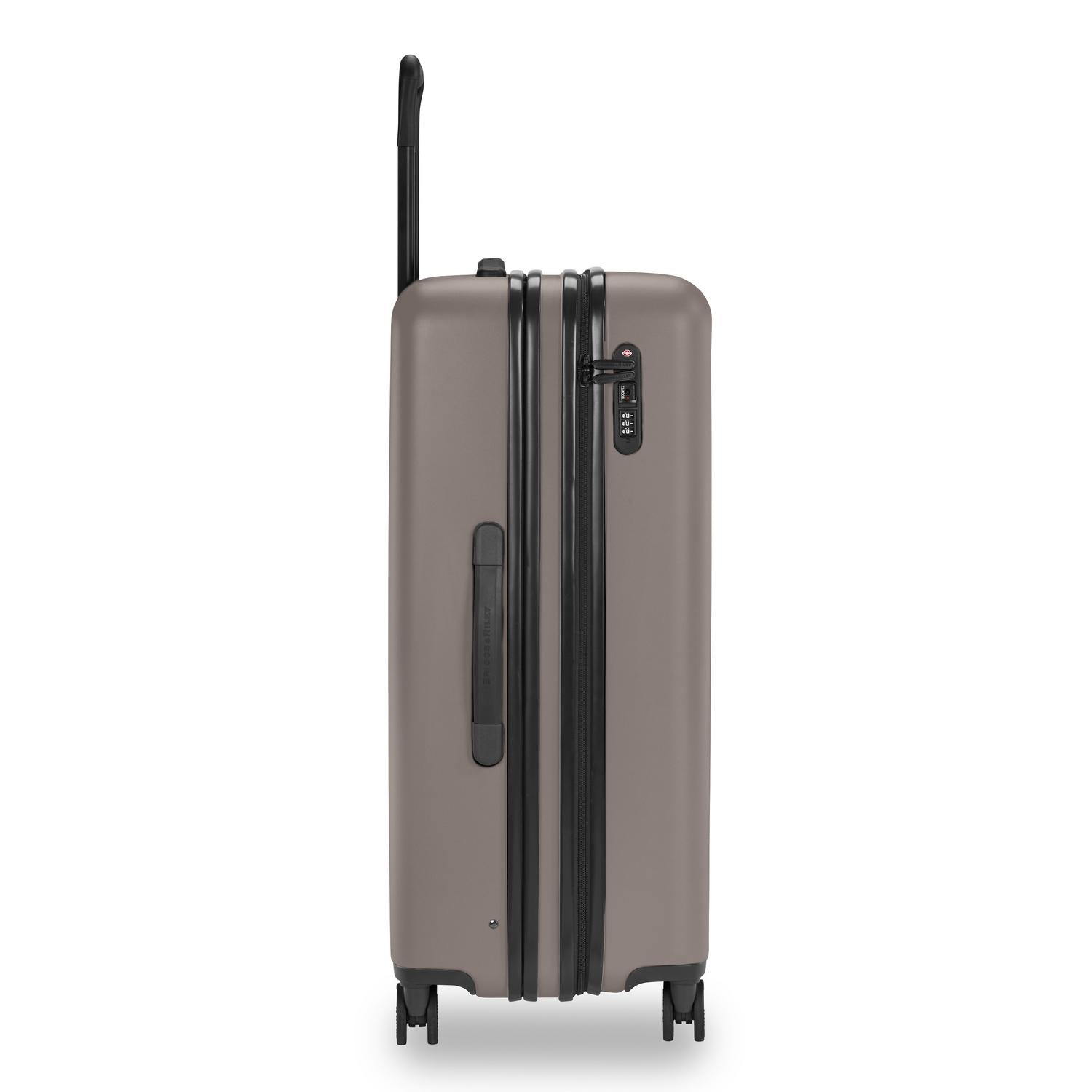 Briggs and Riley Sympatico Large Expandable Spinner Latte Side #color_latte