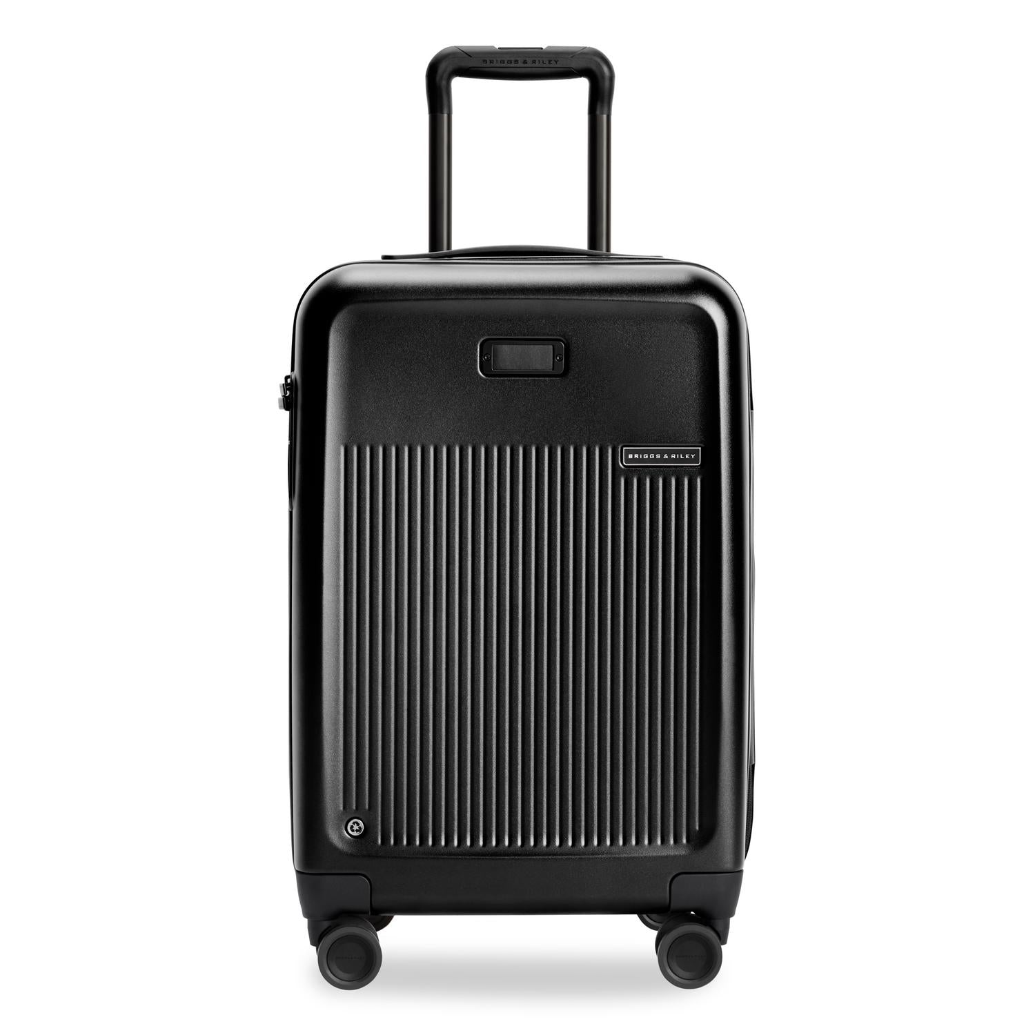 Essential  Carry-On Expandable Spinner in Black, Front View  #color_black