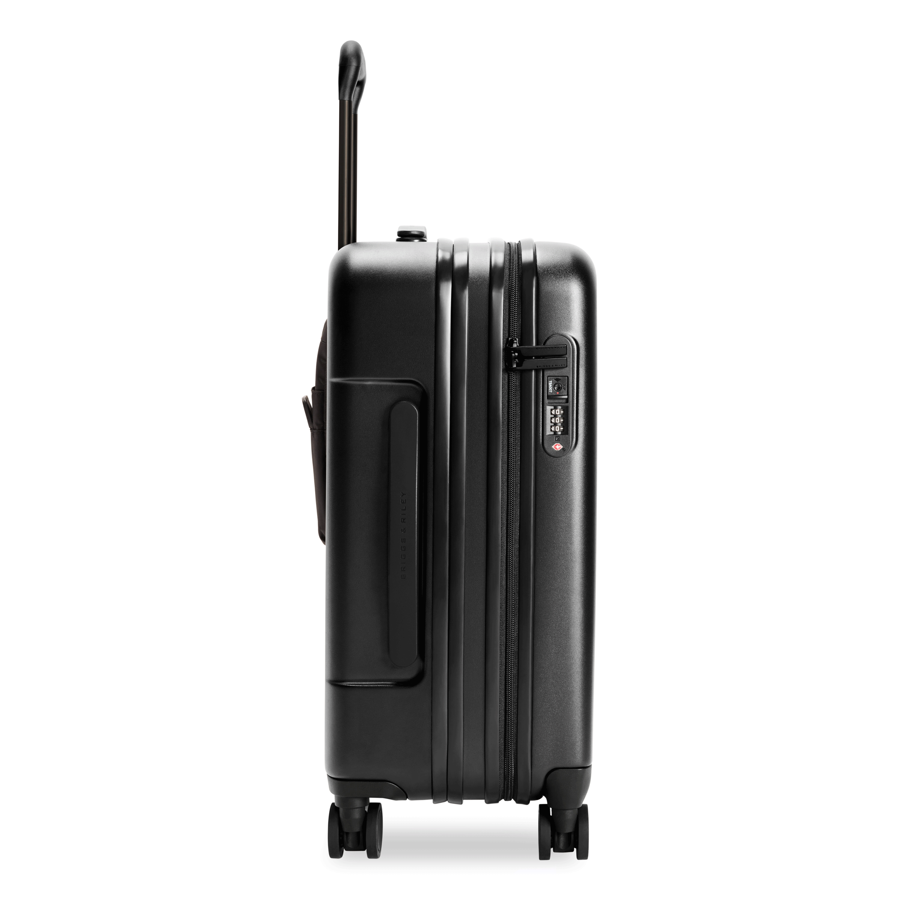 Essential Carry-On Expandable Spinner in Black, Open/Close GIF  #color_black