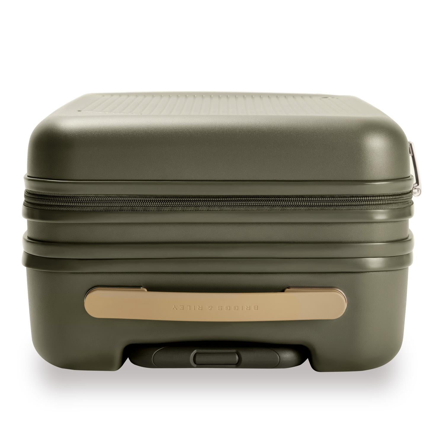 Essential Carry-On Expandable Spinner in Olive, Top View #color_olive