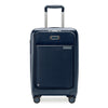 Essential Front Pocket Carry-On Expandable Spinner in Navy, Front View #color_navy