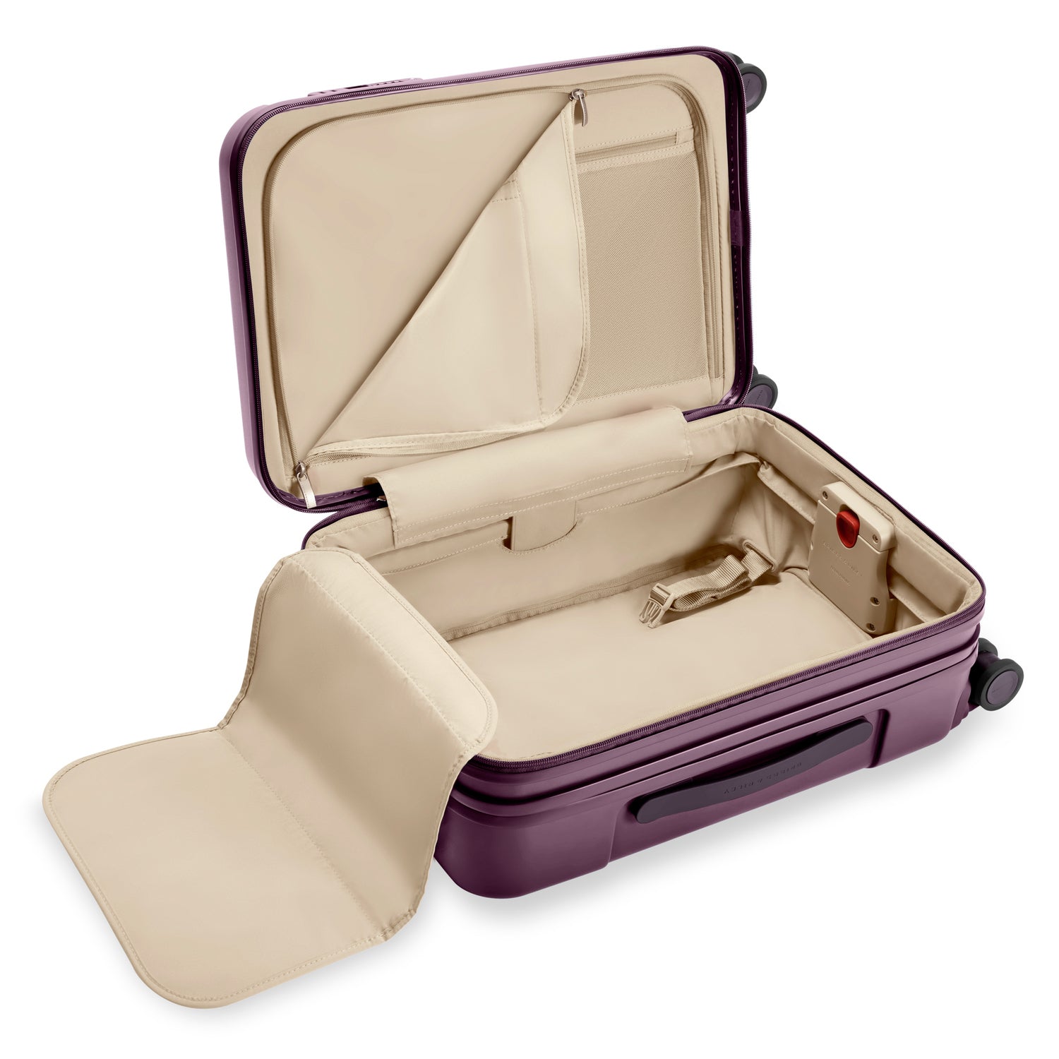 Essential Front Pocket Carry-On Expandable Spinner in Plum #color_plum