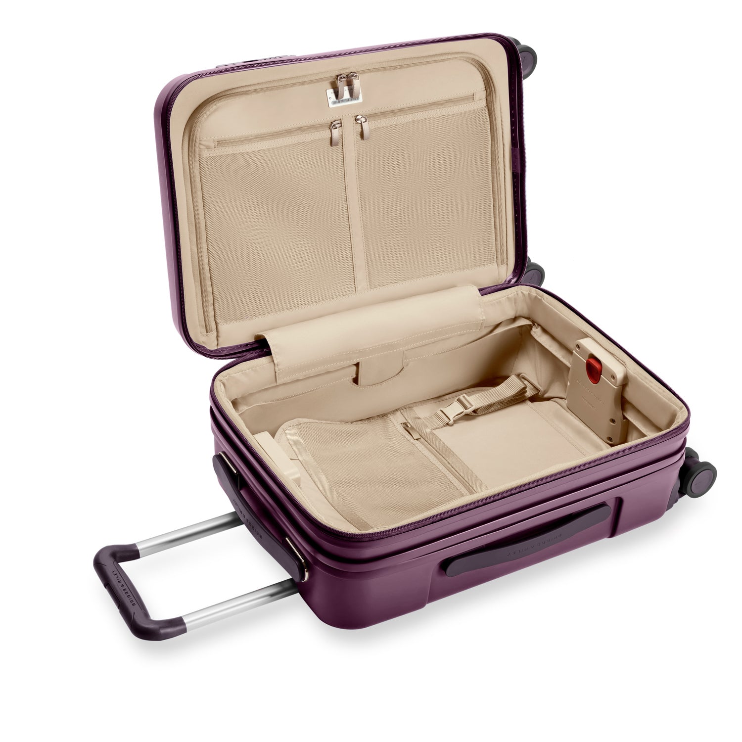 Essential Front Pocket Carry-On Expandable Spinner in Plum #color_plum
