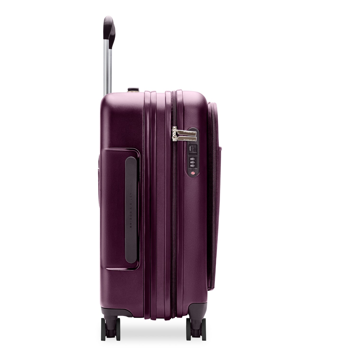 Essential Front Pocket Carry-On Expandable Spinner in Plum #color_plum