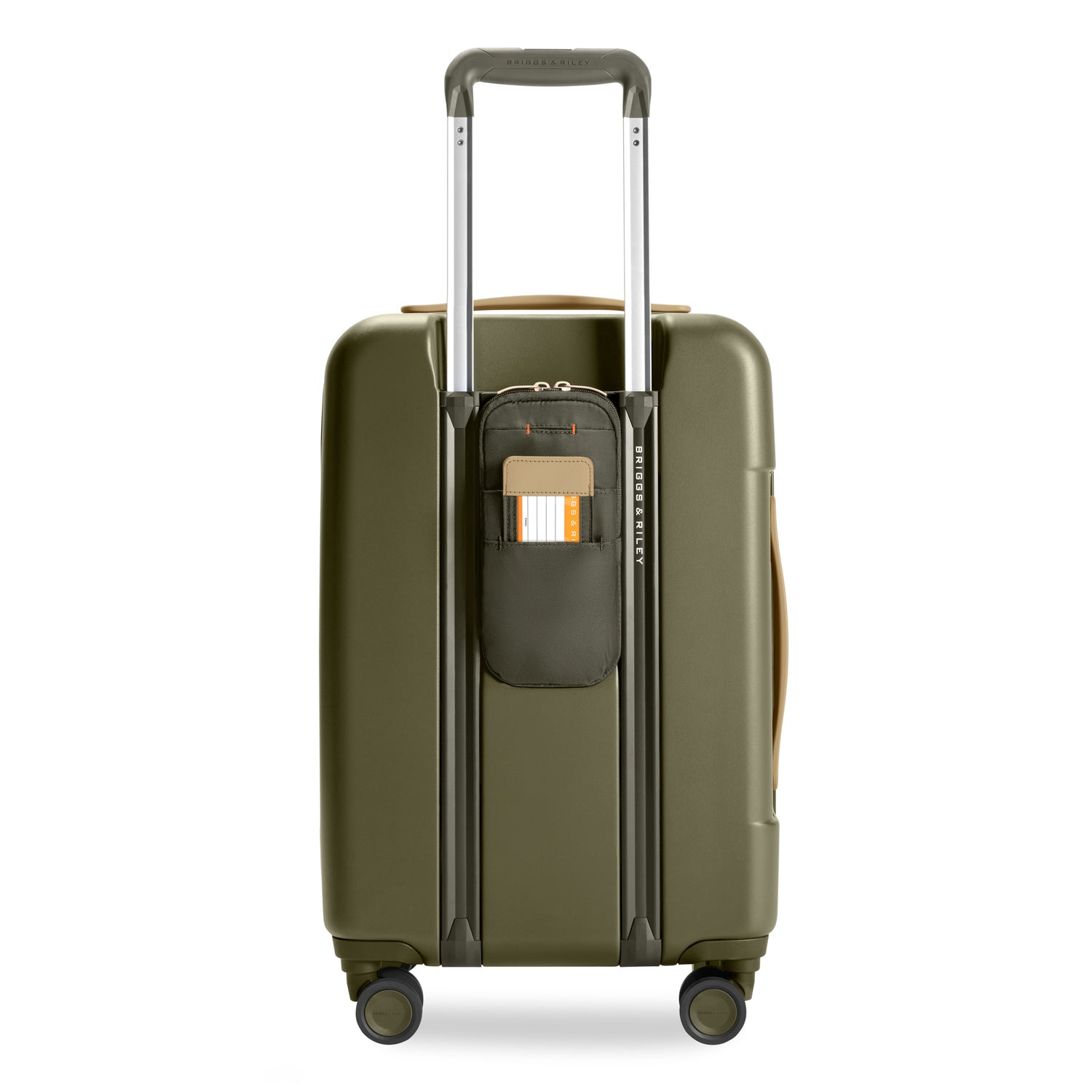 Essential Front Pocket Carry-On Expandable Spinner in Olive #color_olive