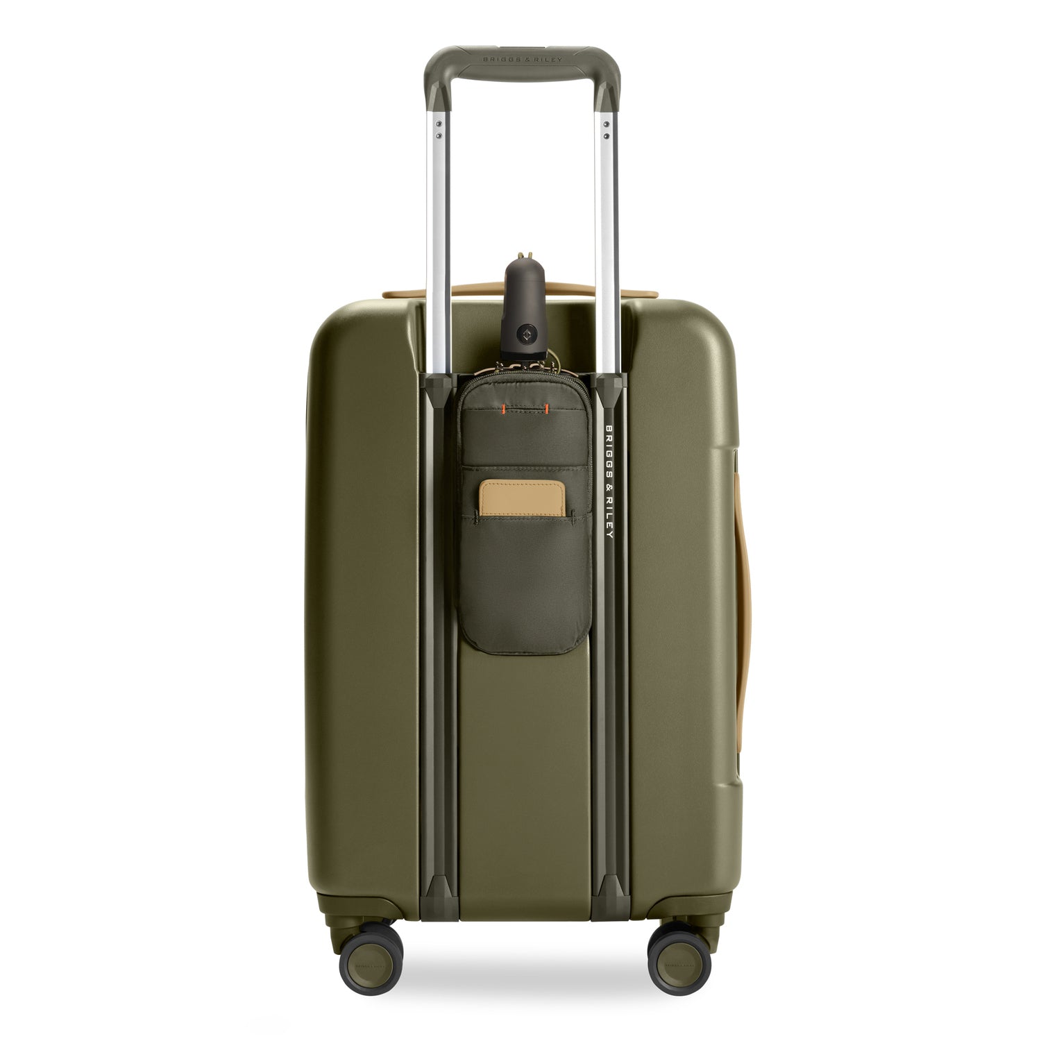 Essential Front Pocket Carry-On Expandable Spinner in Olive #color_olive