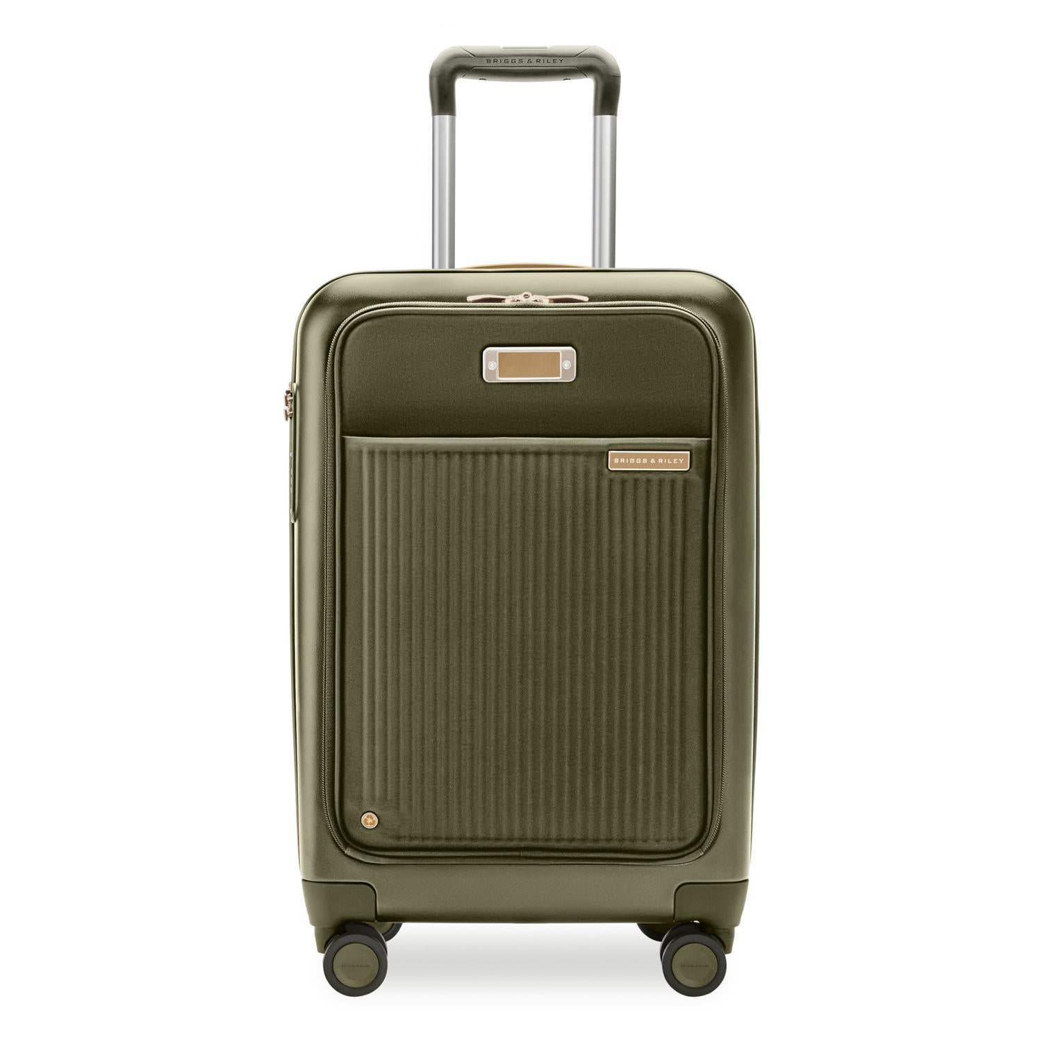 Essential Front Pocket Carry-On Expandable Spinner in Olive #color_olive