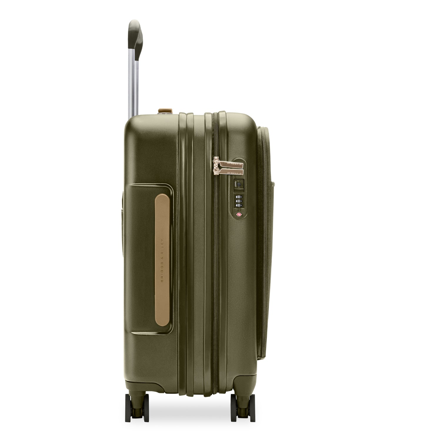 Essential Front Pocket Carry-On Expandable Spinner in Olive #color_olive