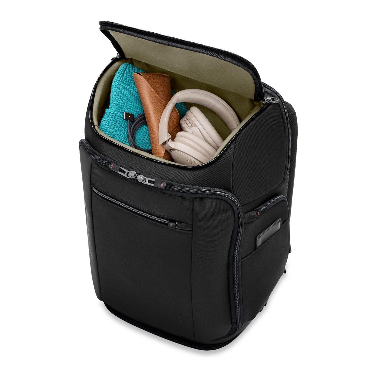 U-Zip Travel Backpack #color_black