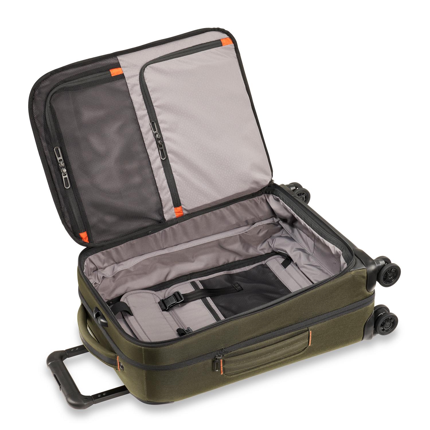Briggs and Riley ZDX Domestic 22" Carry-On Expandable Spinner Hunter Open Expanded  #color_hunter