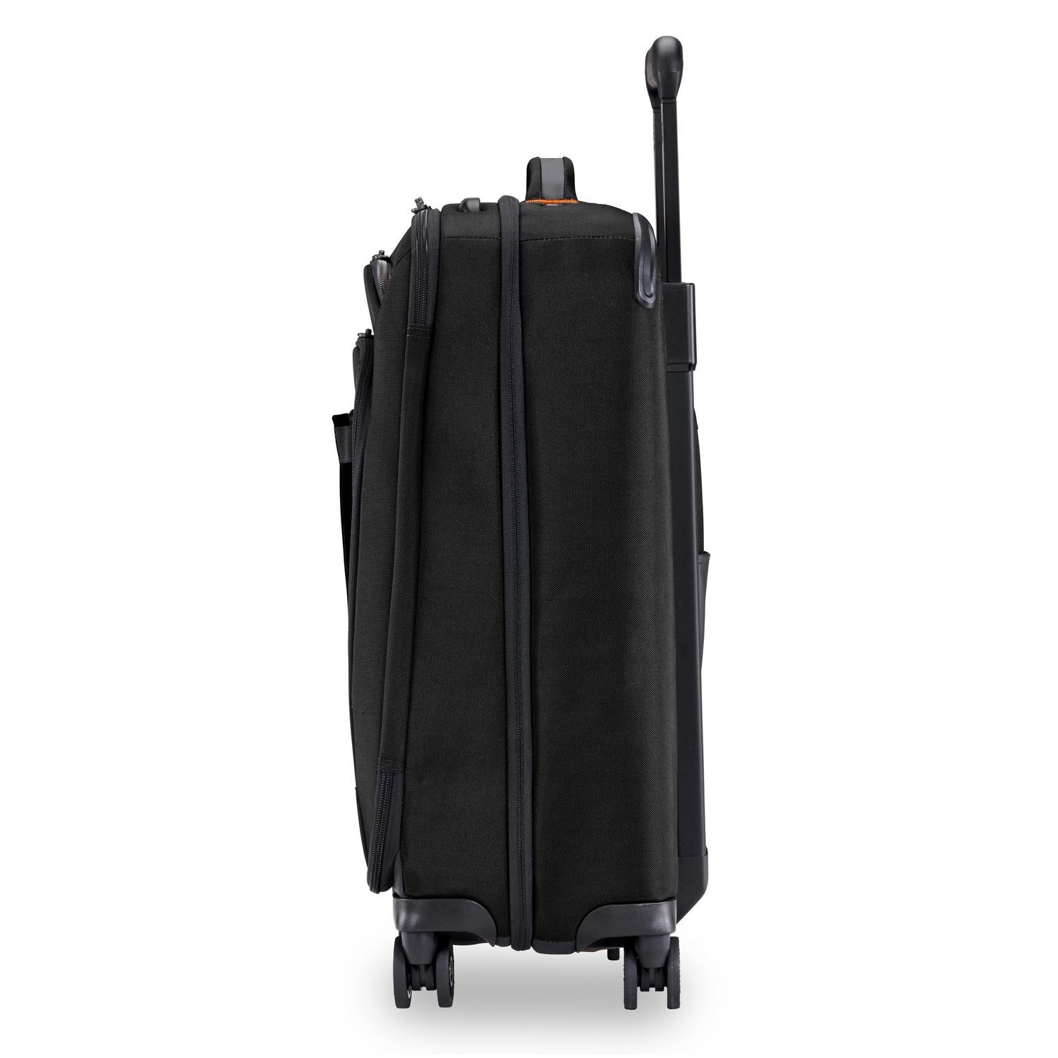 Briggs and Riley ZDX Domestic 22" Carry-On Expandable Spinner Black Side View #color_black