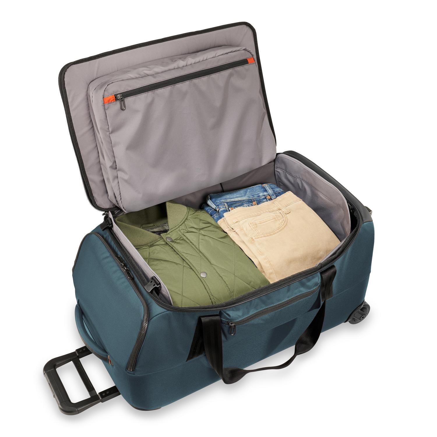 ZDX Medium Upright Duffle Ocean Open Packed #color_ocean