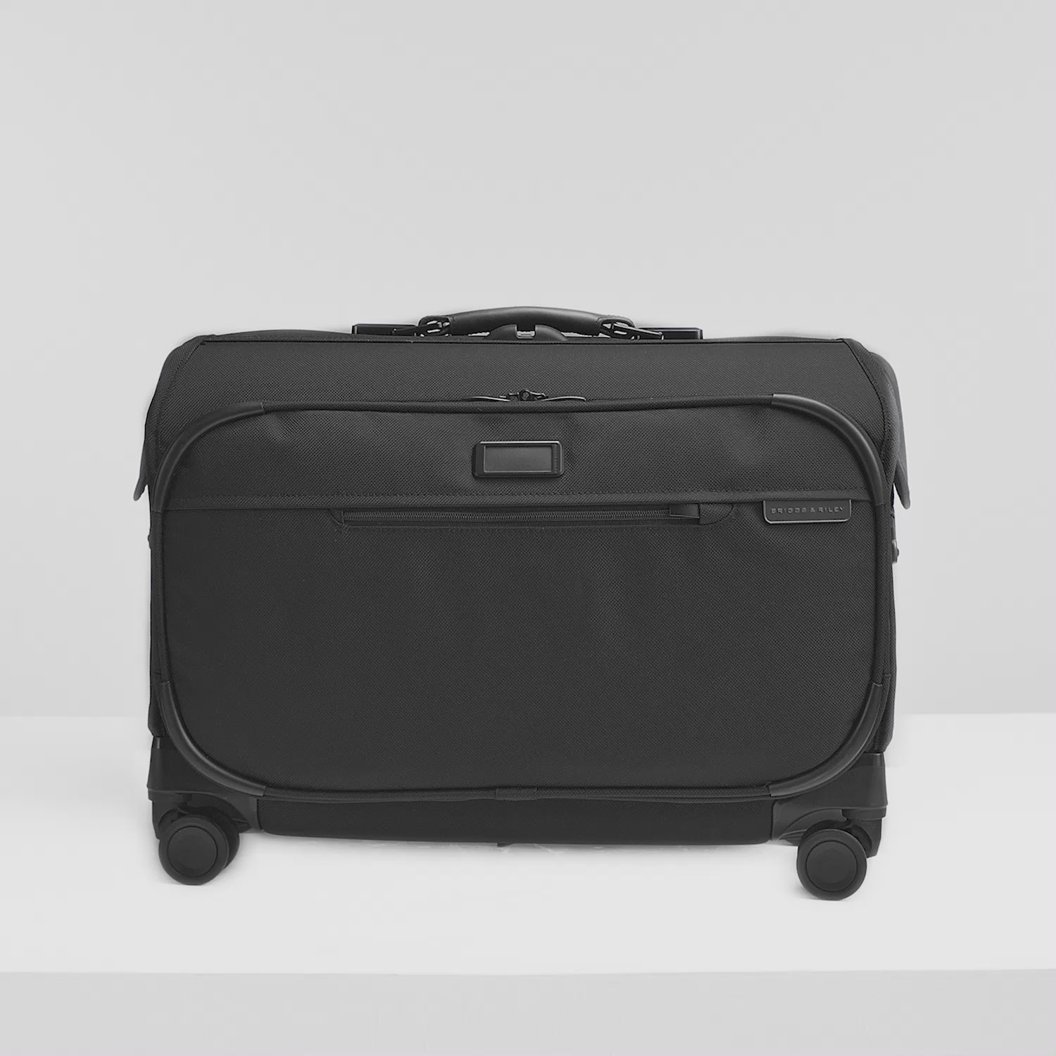 Briggs and Riley Wide Carry-On Wheeled Garment Spinner Open View #color_black