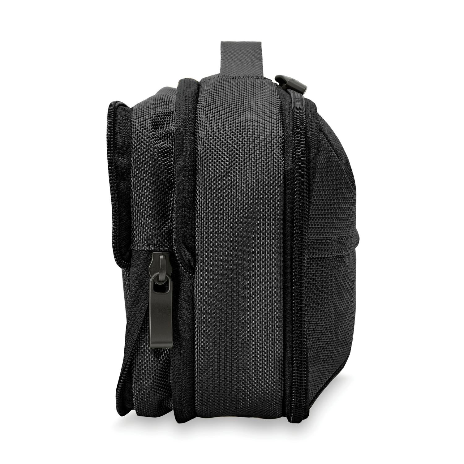 Briggs and Riley Expandable Essentials Kit Black Side View #color_black