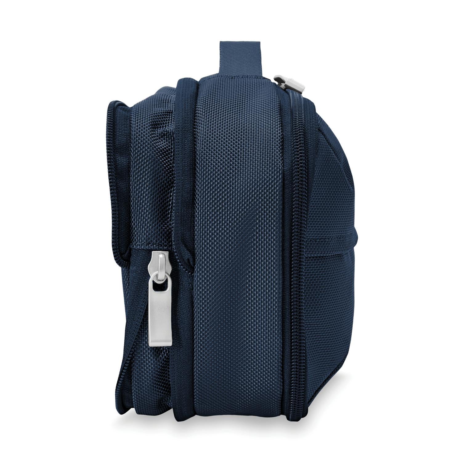 Briggs and Riley Expandable Essentials Kit Side View #color_navy