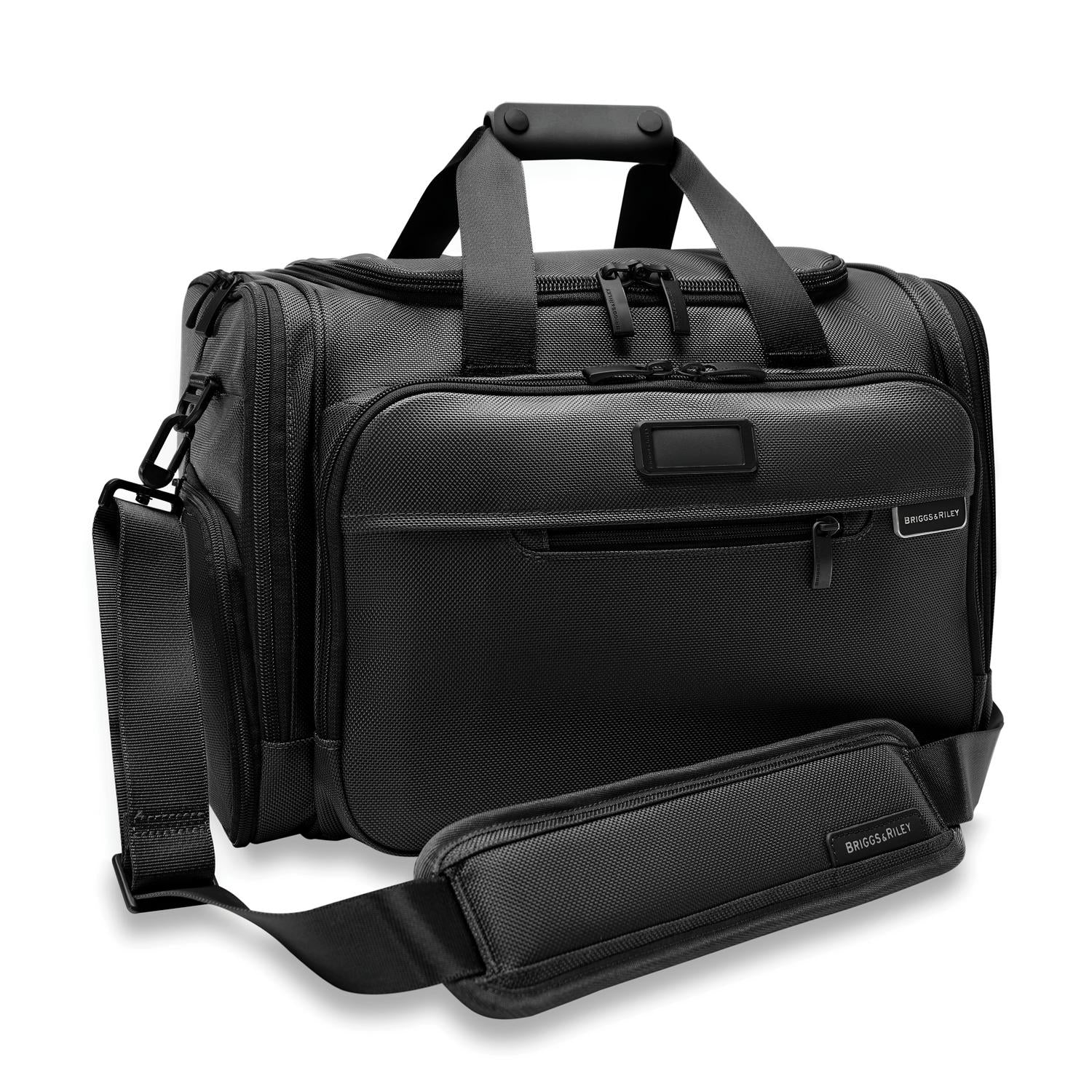 Briggs and Riley Underseat Duffle Black Side View  #color_black