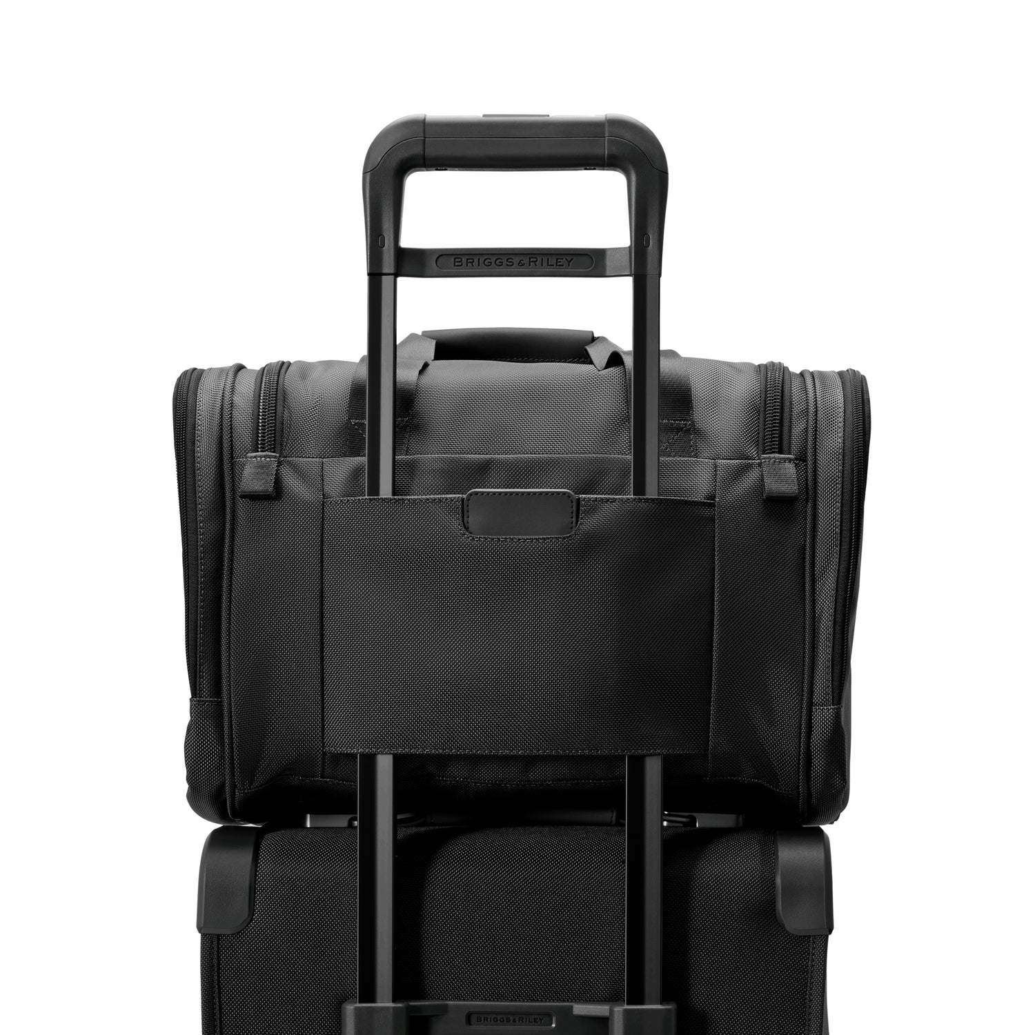 Briggs and Riley Underseat Duffle Black Back Slip Through Panel #color_black