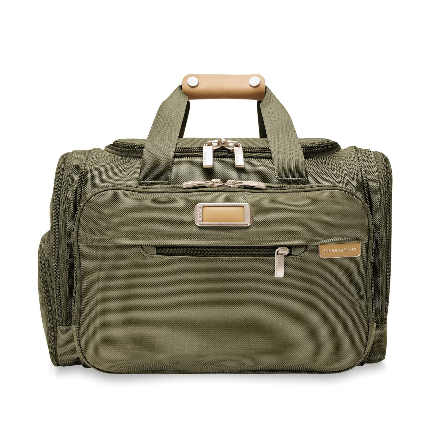 Briggs and Riley Underseat Duffle Olive Front View  #color_olive