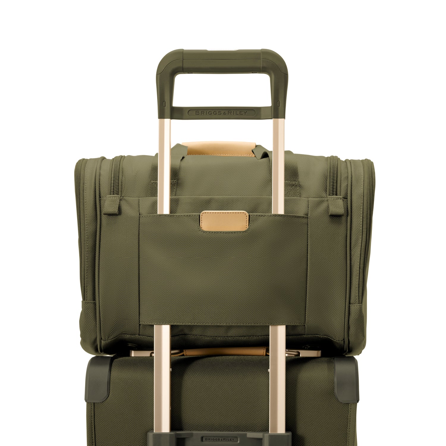 Briggs and Riley Underseat Duffle Olive Back Slip Through Panel #color_olive