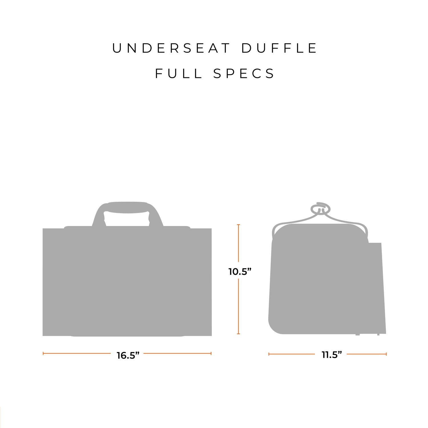 Underseat Duffle Full Specs 16.5" x 10.5" x x11.5" #color_navy