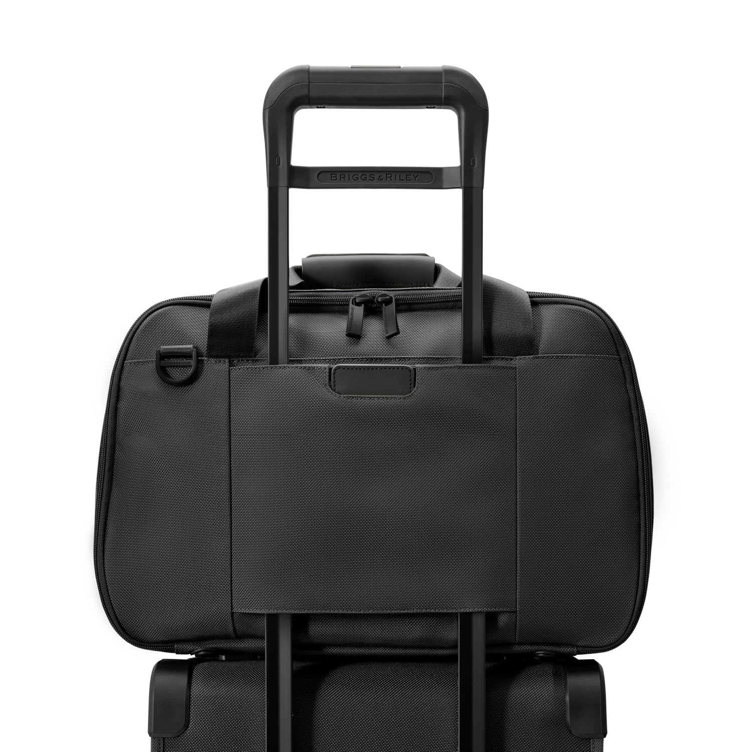 Briggs and Riley Expandable Cabin Bag Black Slip Through Back Panel #color_black