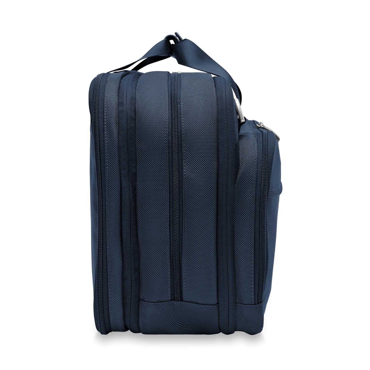 Briggs and Riley Expandable Cabin Bag Navy Side View  #color_navy