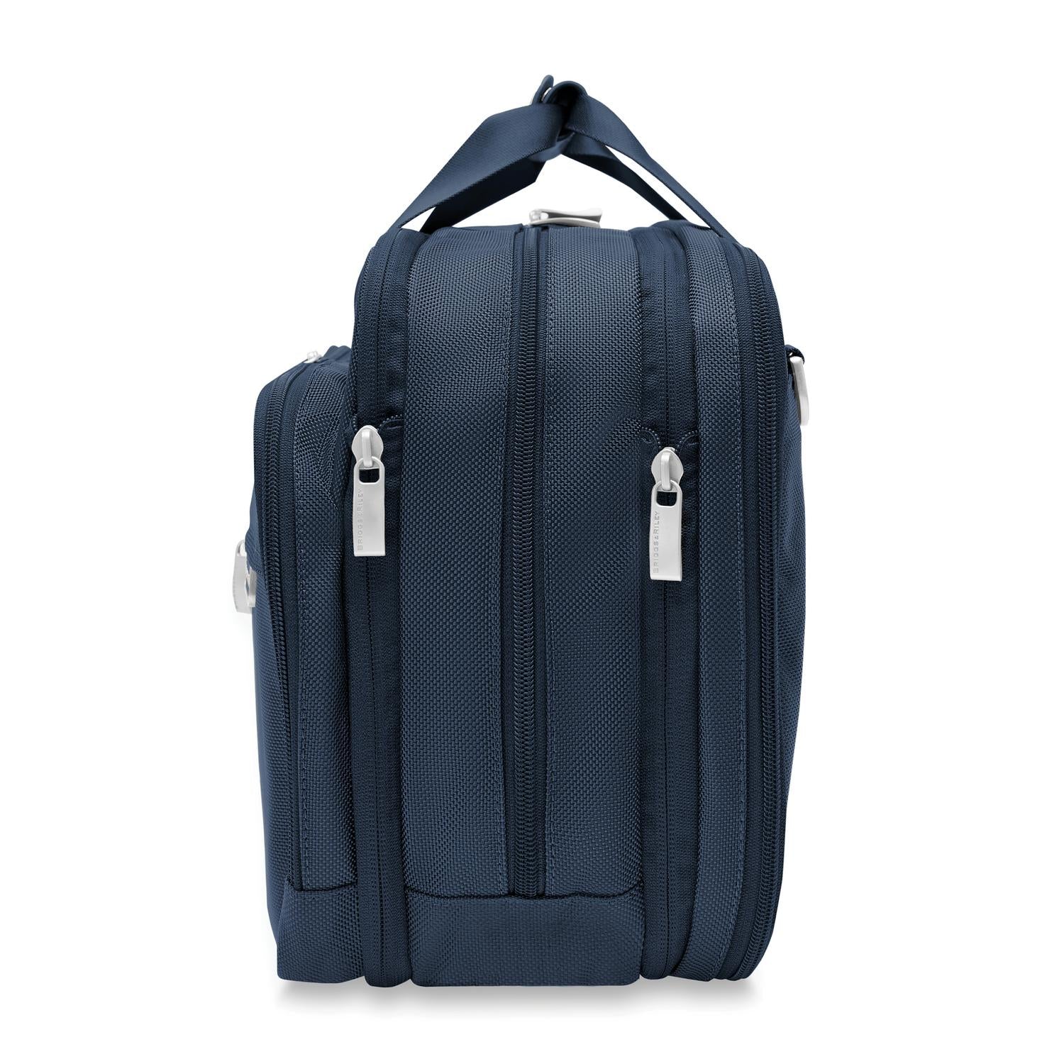 Briggs and Riley Expandable Cabin Bag Navy Side View  #color_navy