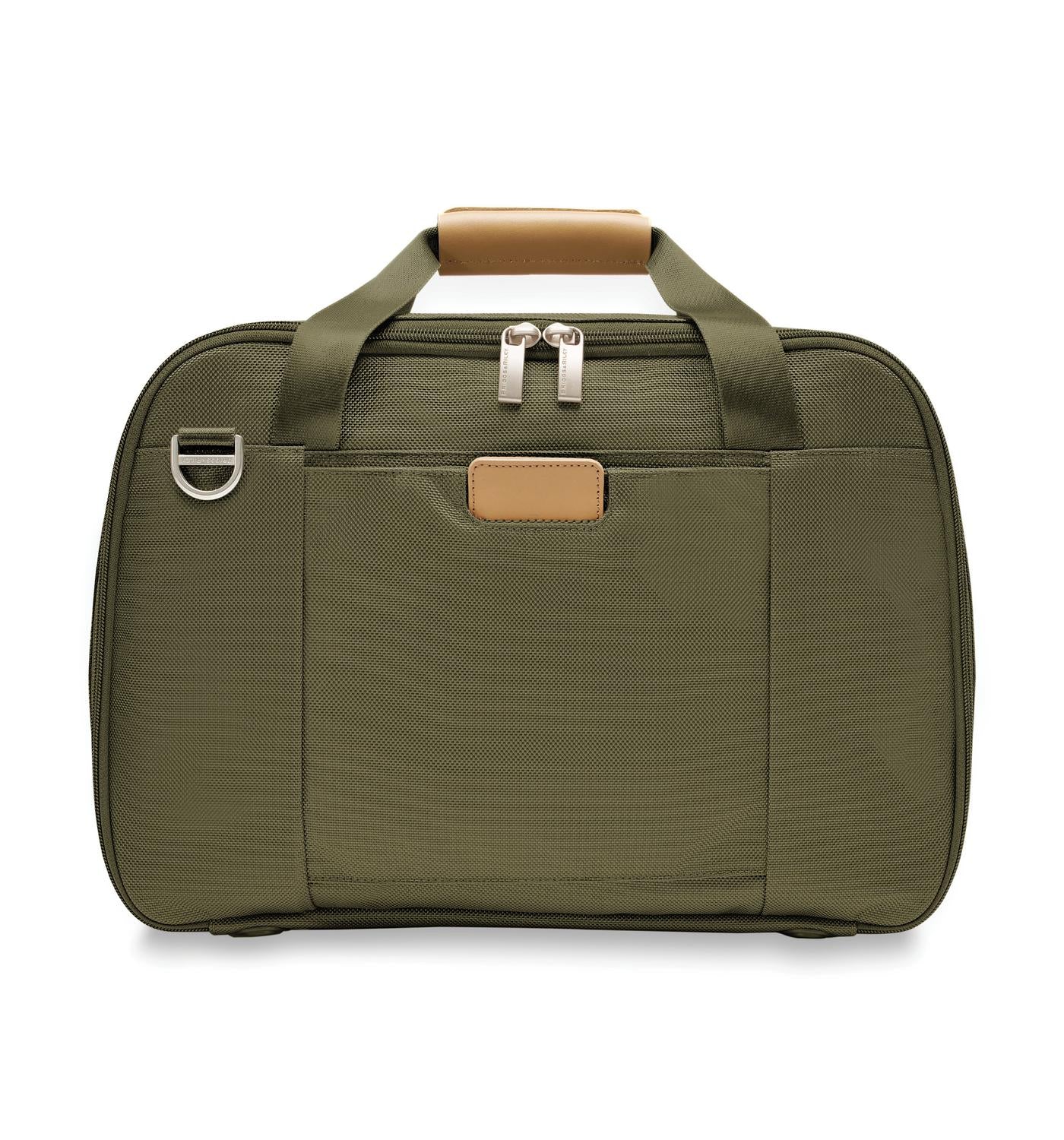 Briggs and Riley Expandable Cabin Bag Olive back View  #color_olive