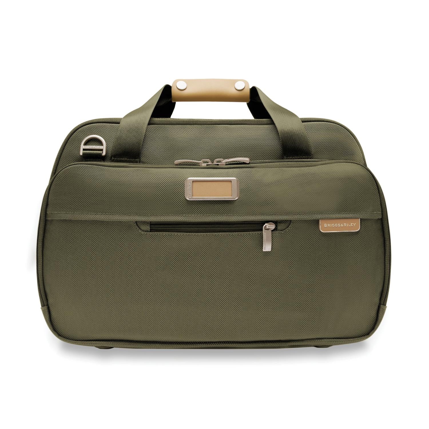 Briggs and Riley Expandable Cabin Bag Olive Front View  #color_olive