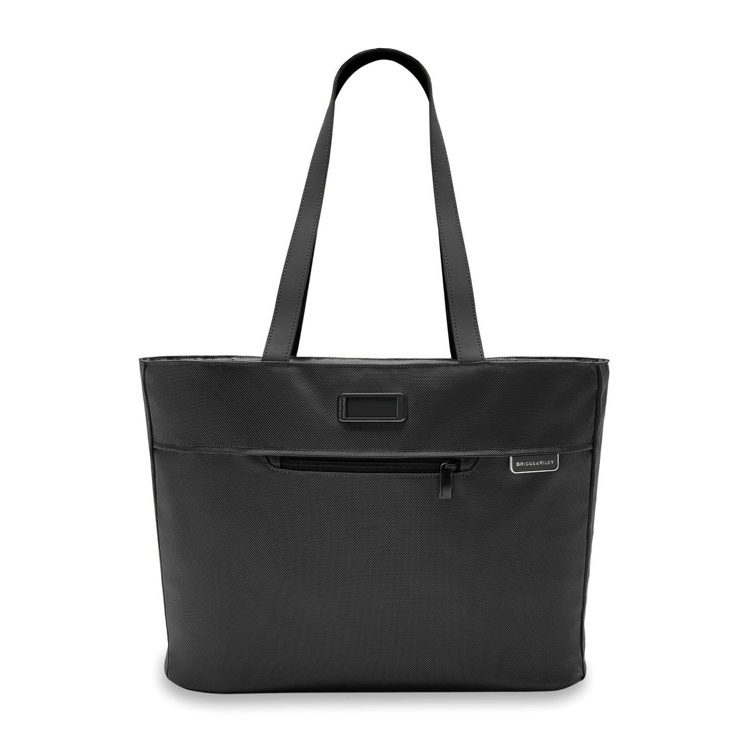 Briggs and Riley Traveler Tote Black Front View #color_black