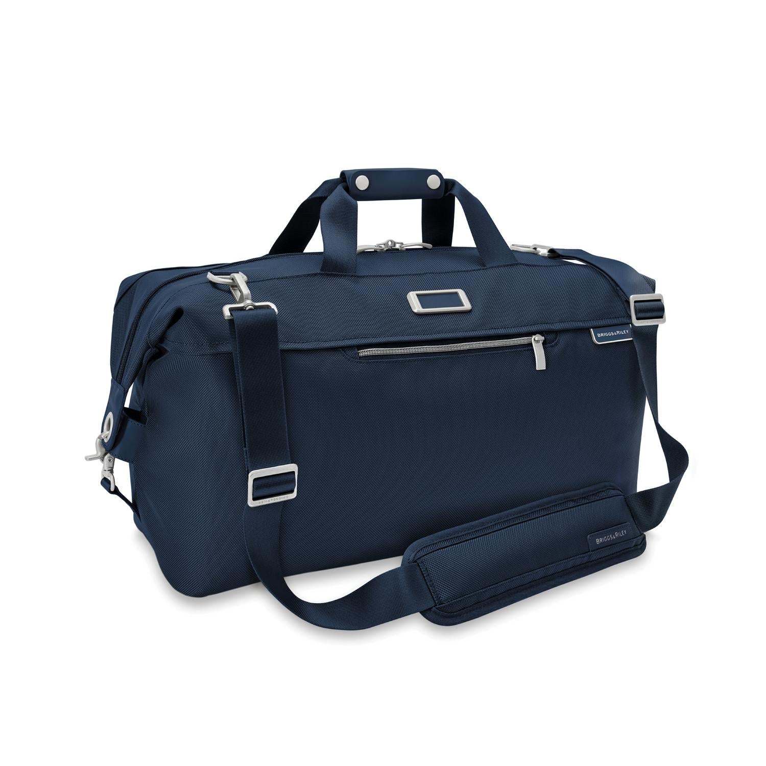 Briggs and Riley Weekender Duffle Navy side view #color_navy