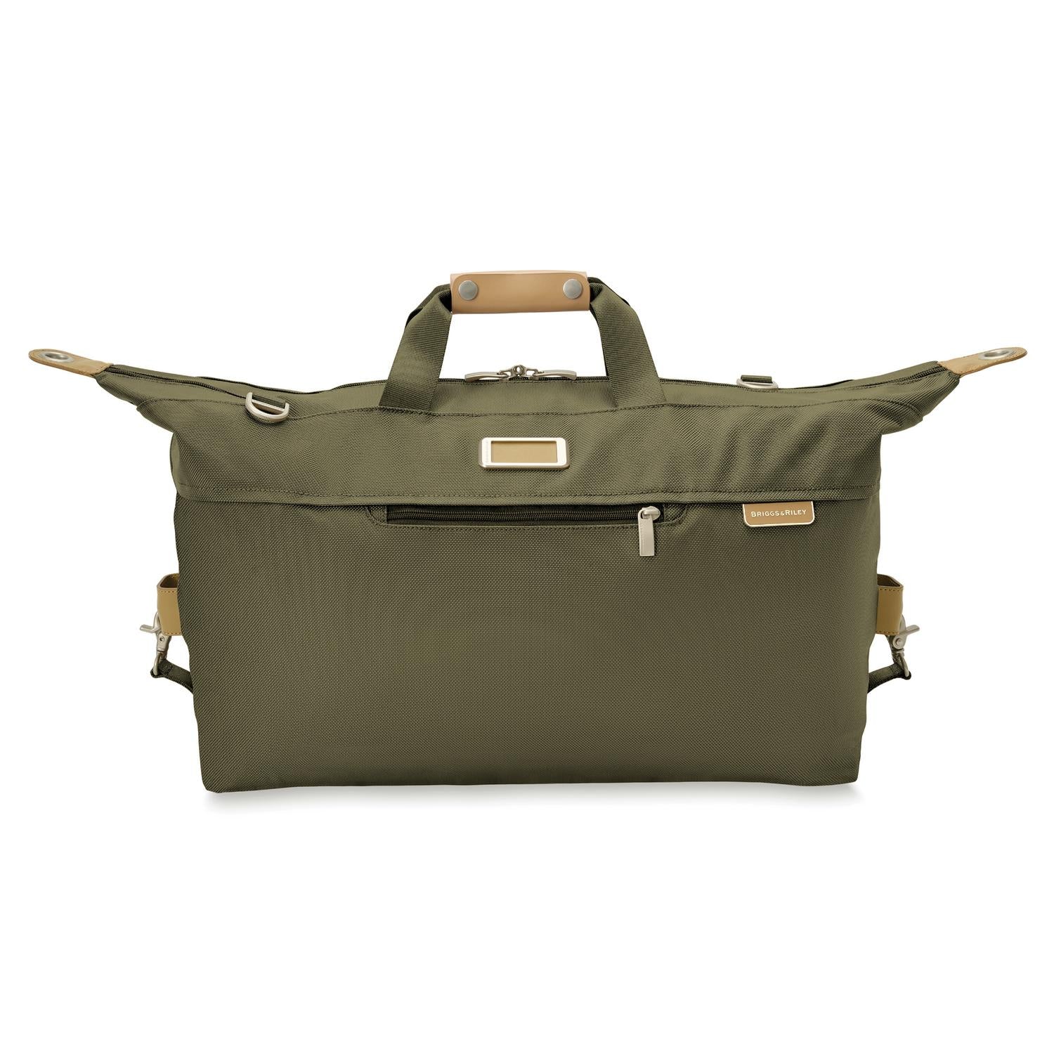 Briggs and Riley Weekender Duffle Olive front view  #color_olive