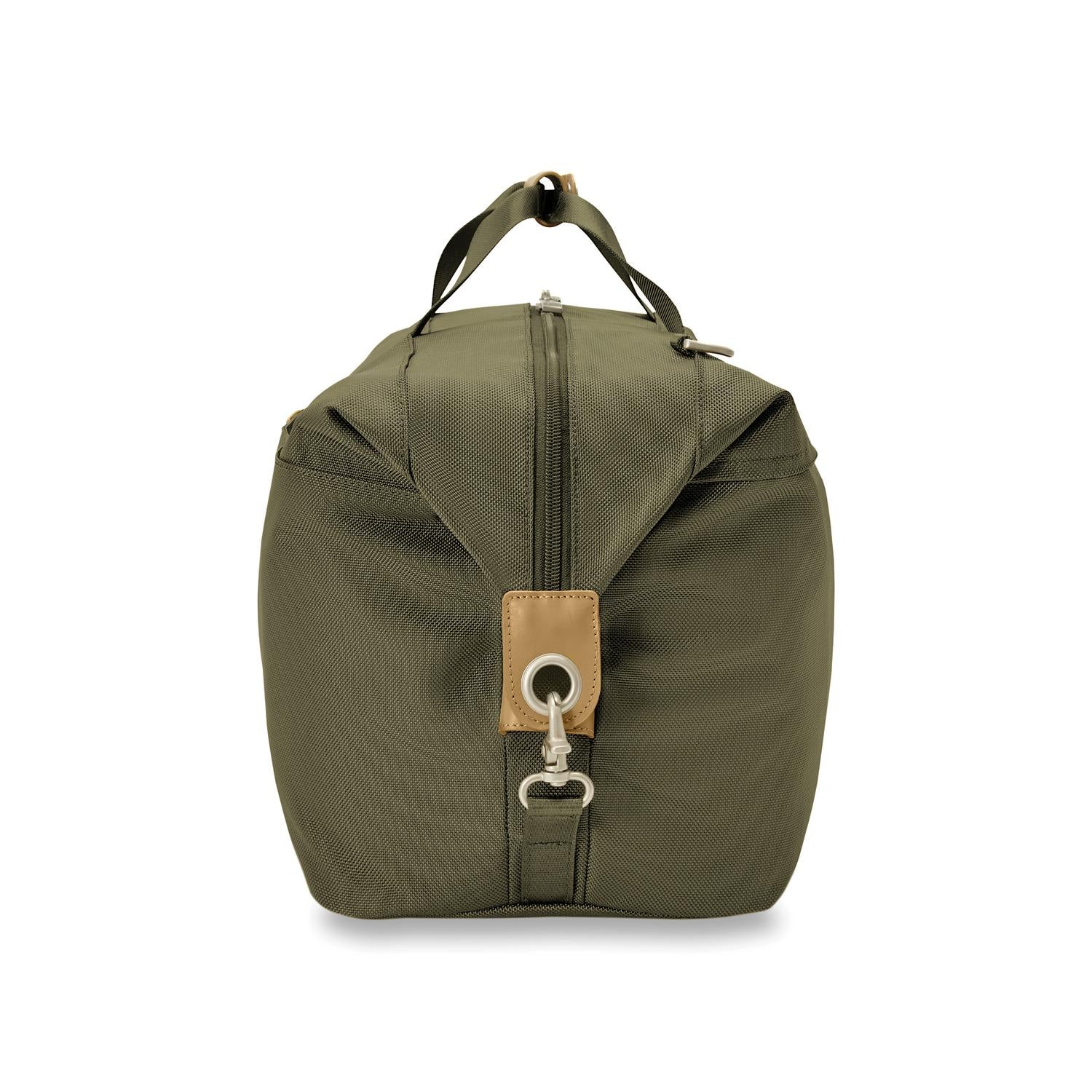 Briggs and Riley Weekender Duffle Olive side view  #color_olive