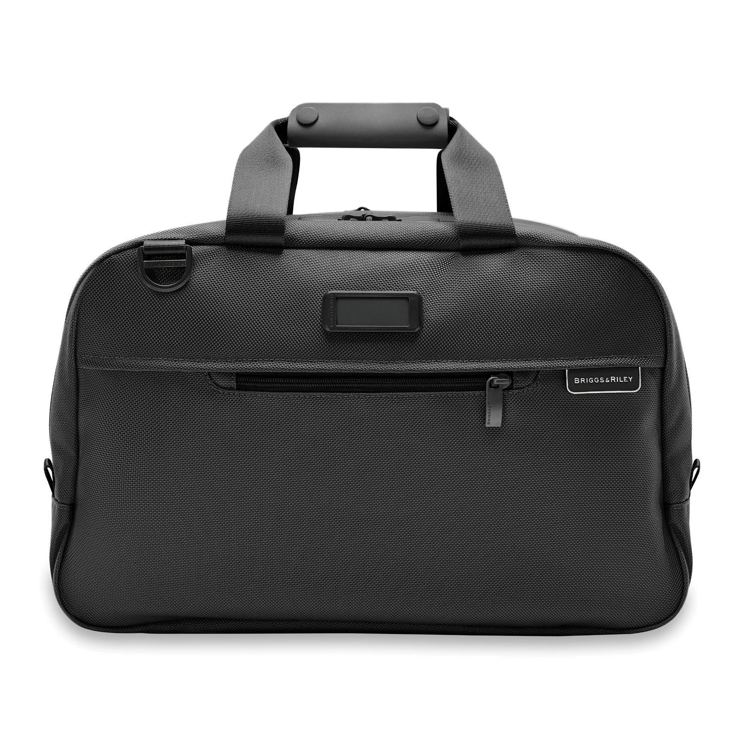 Briggs and Riley Executive Travel Duffle Black front view  #color_black