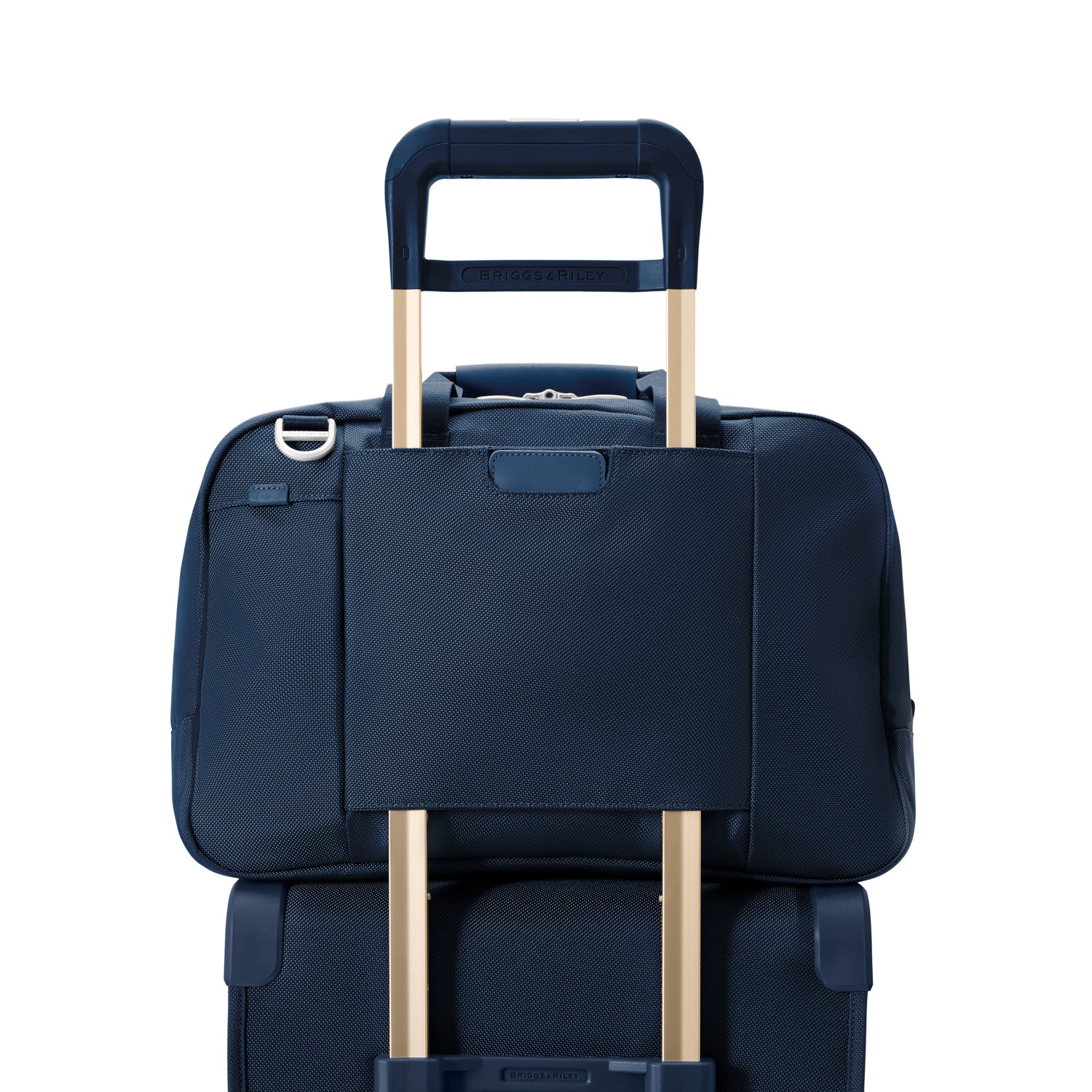Briggs and Riley Executive Travel Duffle Navy Slip Through Back Panel #color_navy