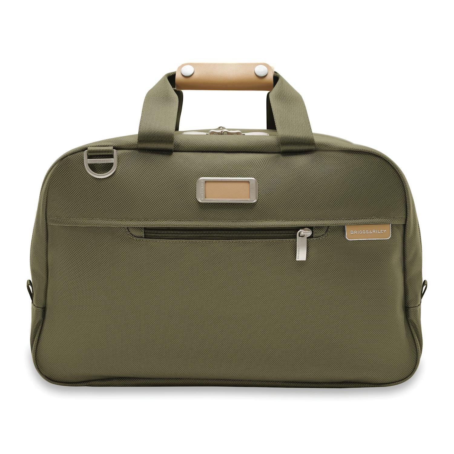 Briggs and Riley Executive Travel Duffle Olive front view #color_olive