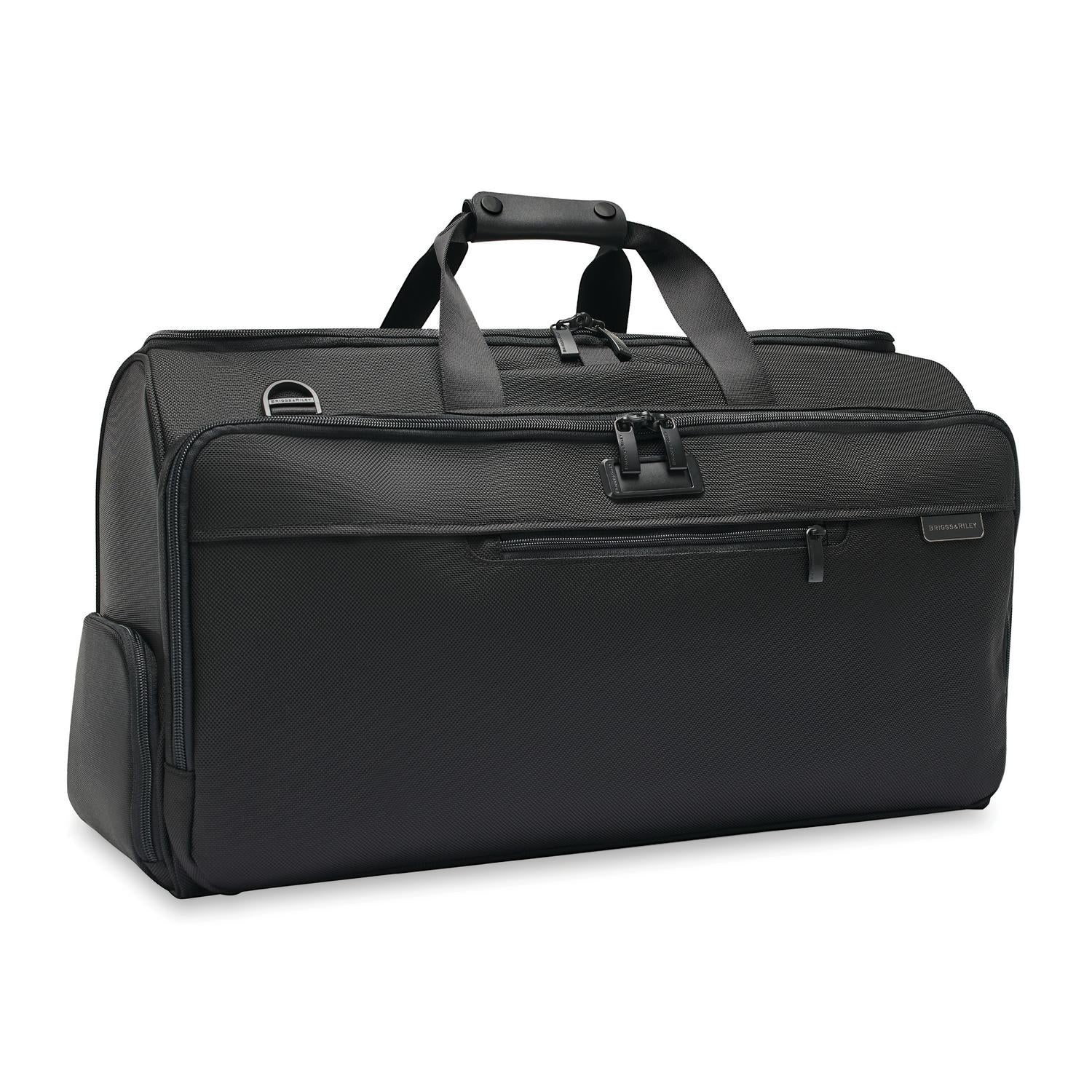 Briggs and Riley Garment Duffle Black Side View  #color_black