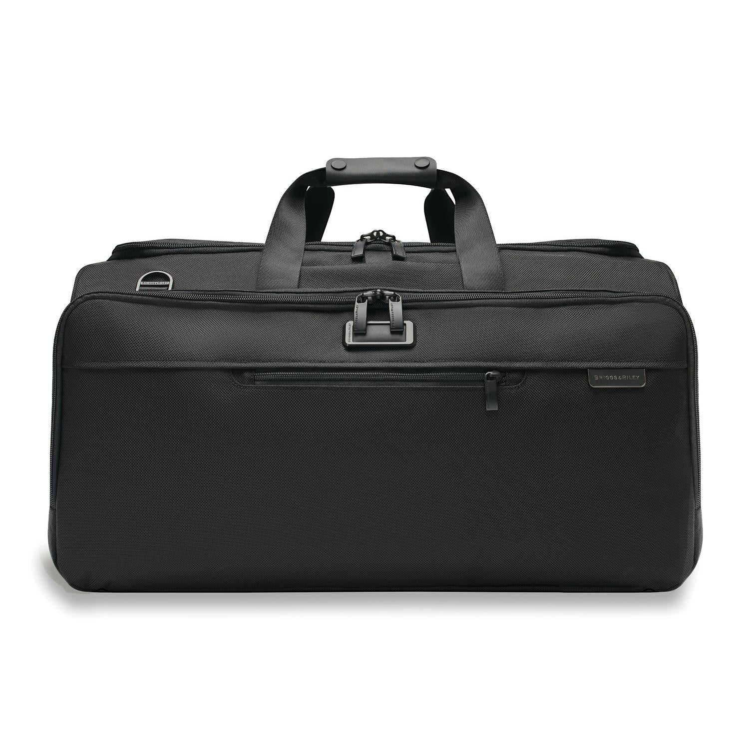Briggs and Riley Garment Duffle Black Front View  #color_black