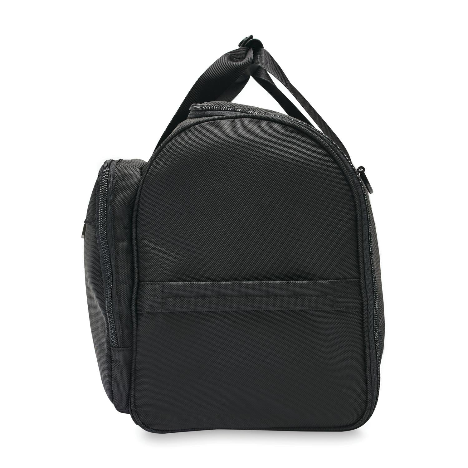 Briggs and Riley Garment Duffle Black Side View #color_black