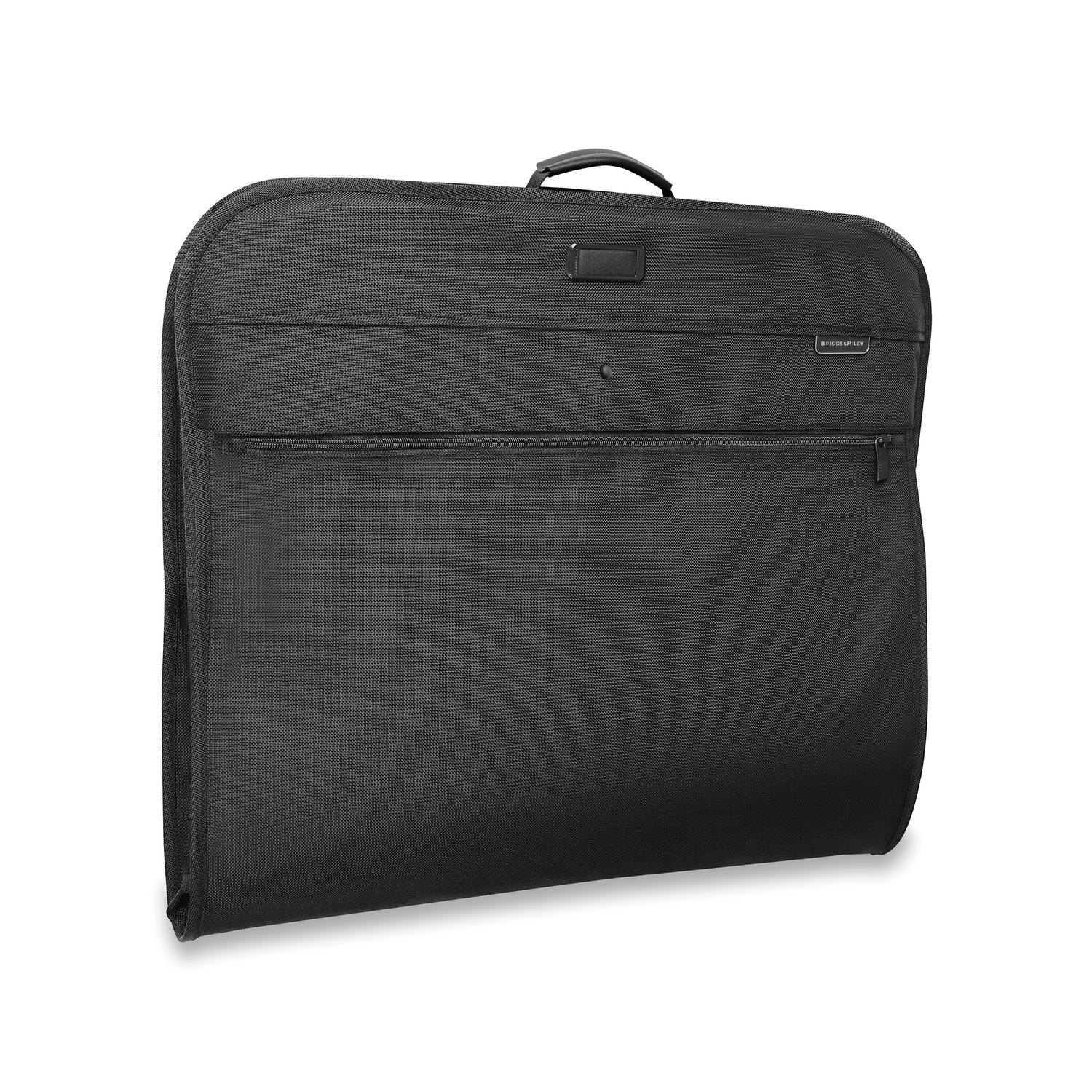 Briggs and Riley Classic Garment Bag Black Side View #color_black